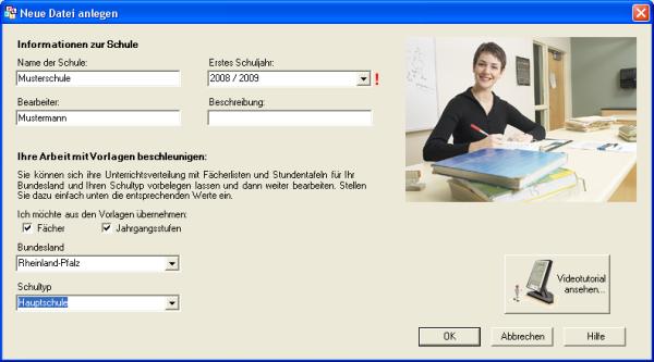 Screenshot: neue Datei