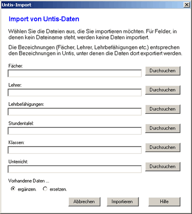 Ansicht des Dialogs
